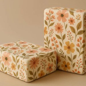 16 Floral Print Yoga Blocks For Stylish Practice And Personalized Home Gym Decor With Soft Foam
