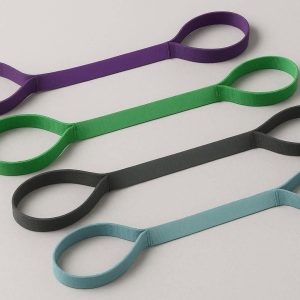 6 Resistance Bands Set For Yoga And Pilates With Integrated Foot Loops For Total Body Toning