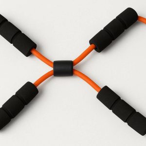 8 Lightweight Figure 8 Resistance Bands For Arm Chest And Shoulder Exercises With Soft Foam Grips